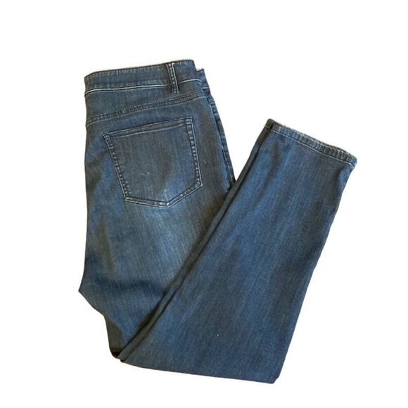 J Jill Denim Dark Wash Smooth Fit Slim Ankle Jeans- 14 - Picture 3 of 6